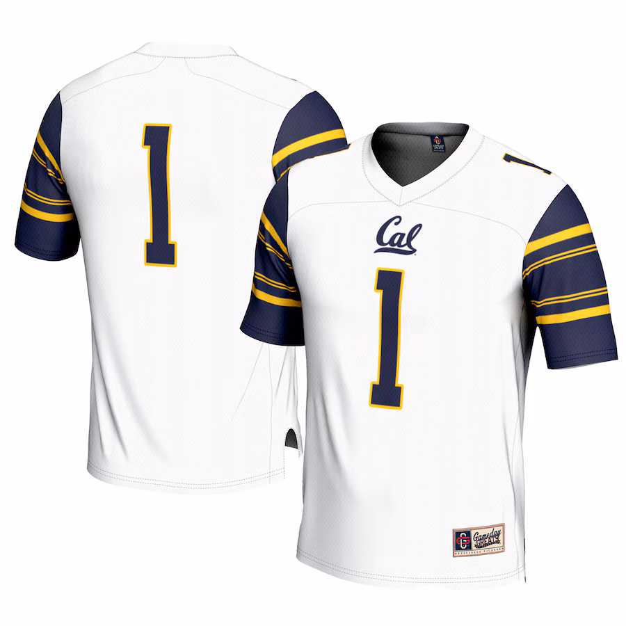 Men's GameDay Greats #1 White Cal Bears Football Jersey - ujerseystore