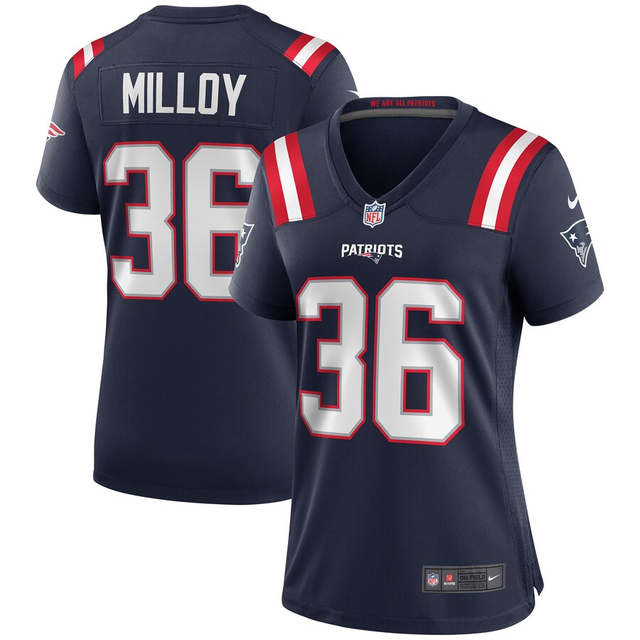 Women's New England Patriots Lawyer Milloy Nike Navy Game Retired Player Jersey - ujerseystore