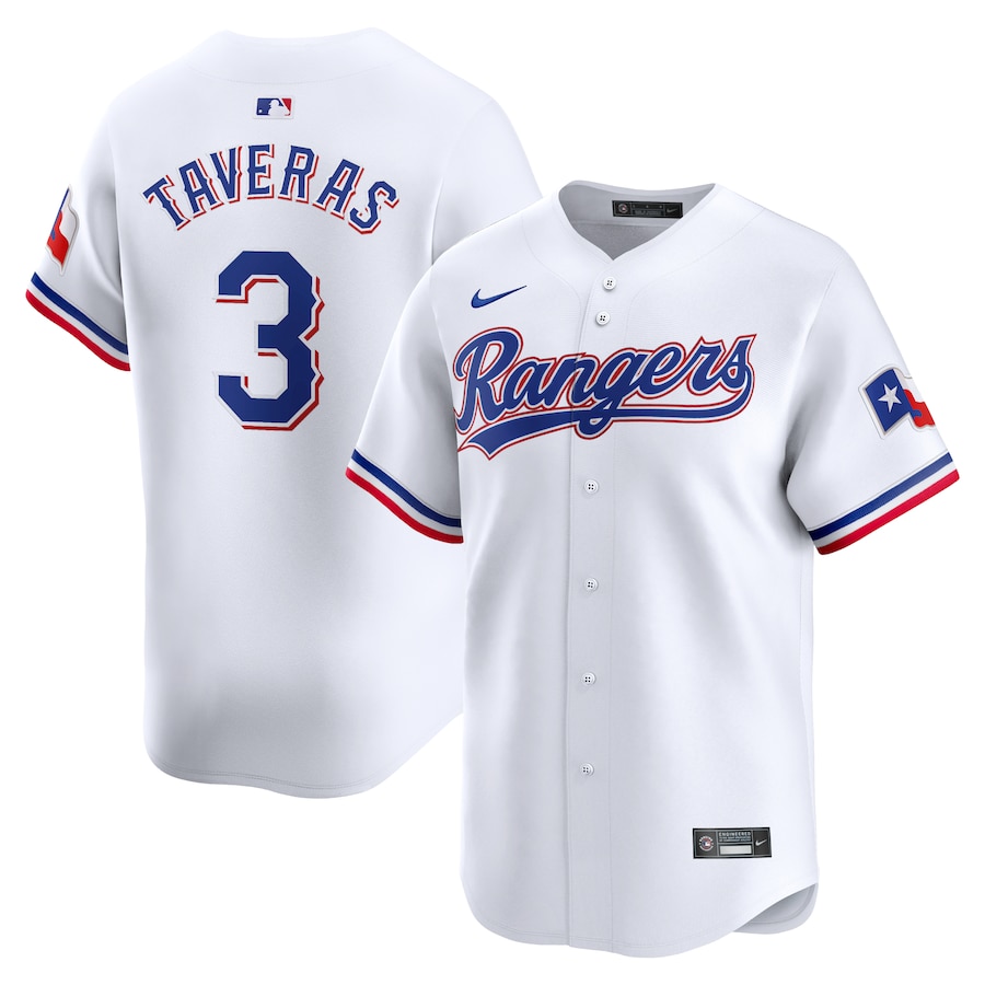 Men's Texas Rangers Leody Taveras Nike White Home Limited Player Jersey - ujerseystore
