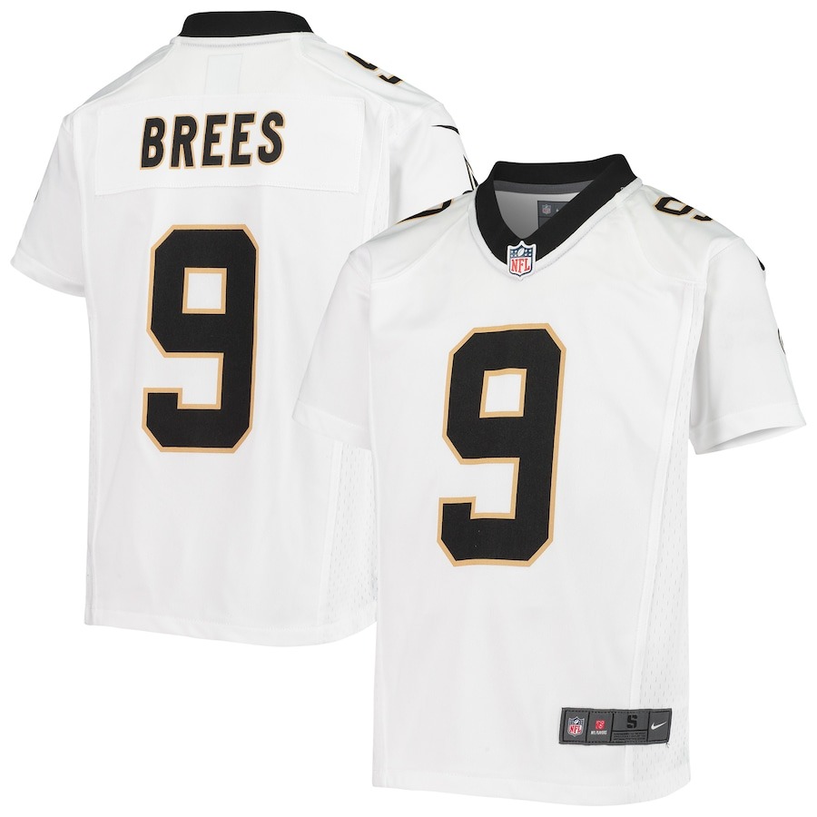 Youth New Orleans Saints Drew Brees Nike White Game Jersey - ujerseystore