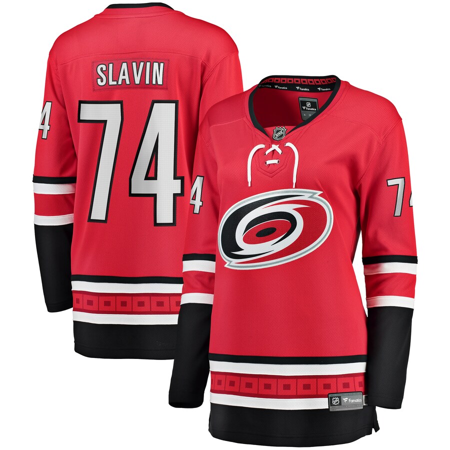 Women's Carolina Hurricanes Jaccob Slavin Fanatics Branded Red Alternate Breakaway Player Jersey - ujerseystore