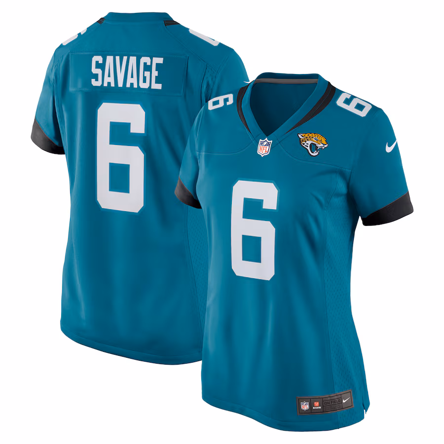 Women's Jacksonville Jaguars Darnell Savage Nike  Teal Team Game Jersey - ujerseystore
