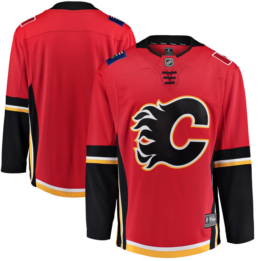 Youth Calgary Flames Fanatics Red/Black Premier Breakaway Alternate Jersey - ujerseystore