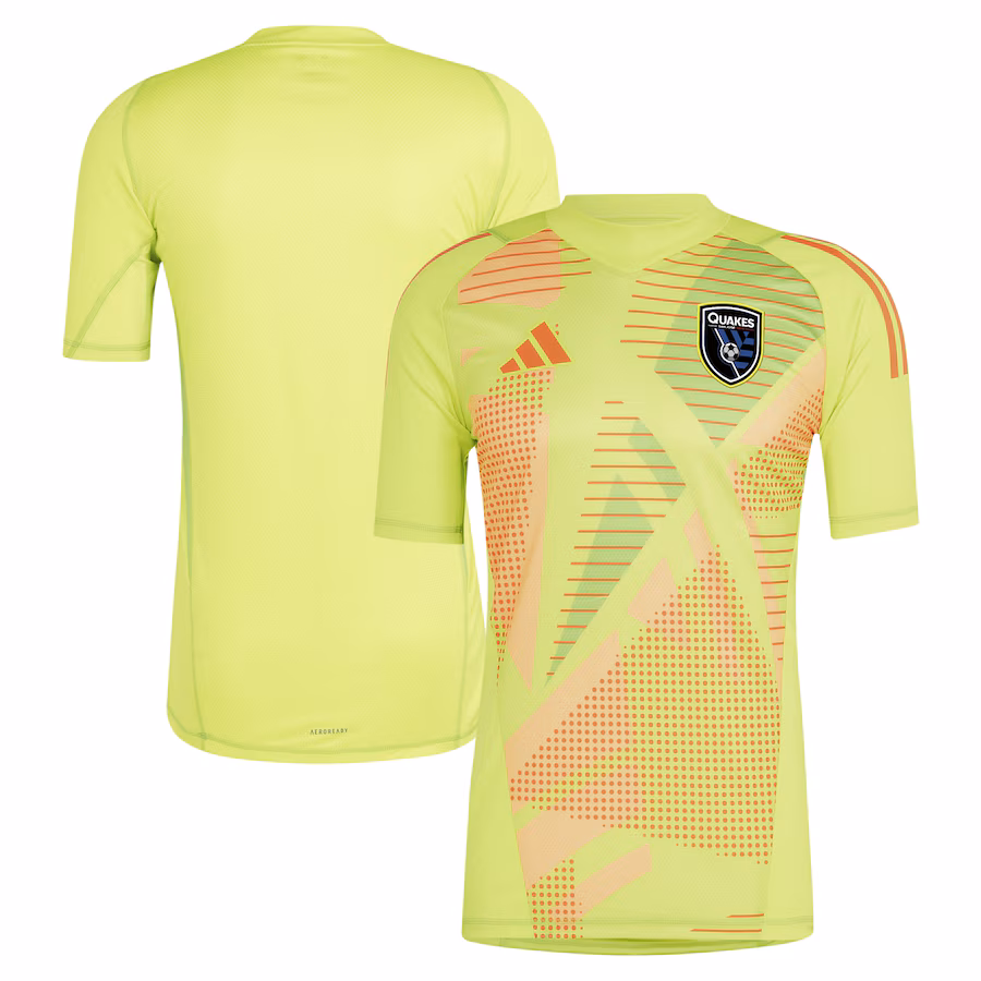 Men's San Jose Earthquakes adidas Yellow 2024 Goalkeeper Jersey - ujerseystore