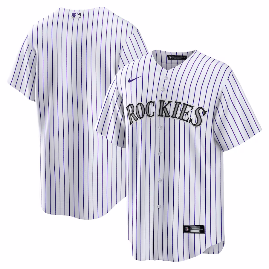Men's Colorado Rockies Nike White Home Blank Replica Jersey - ujerseystore