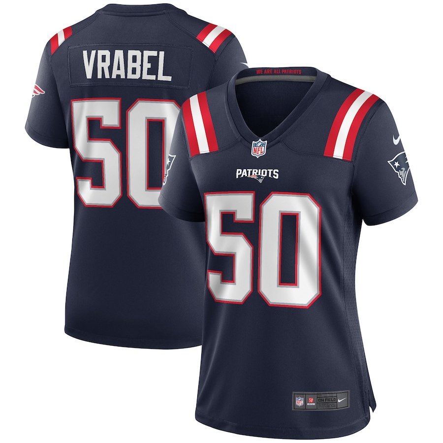 Women's New England Patriots Mike Vrabel Nike Navy Game Retired Player Jersey - ujerseystore