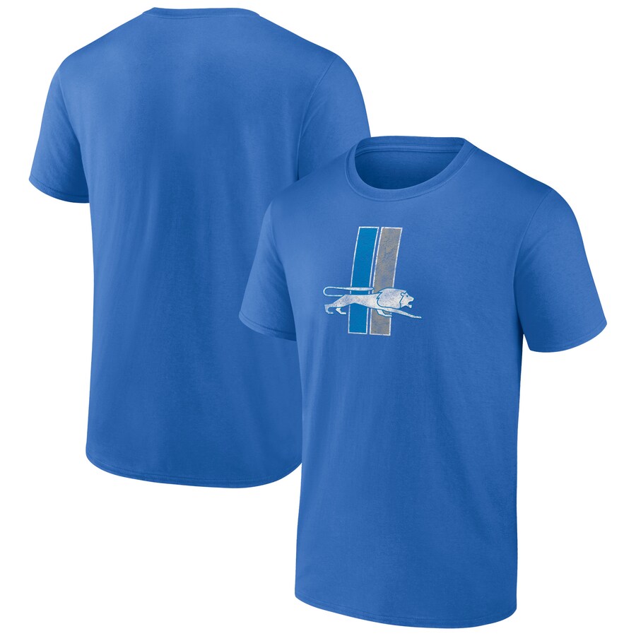 Men's Detroit Lions  Blue Throwback T-Shirt - ujerseystore