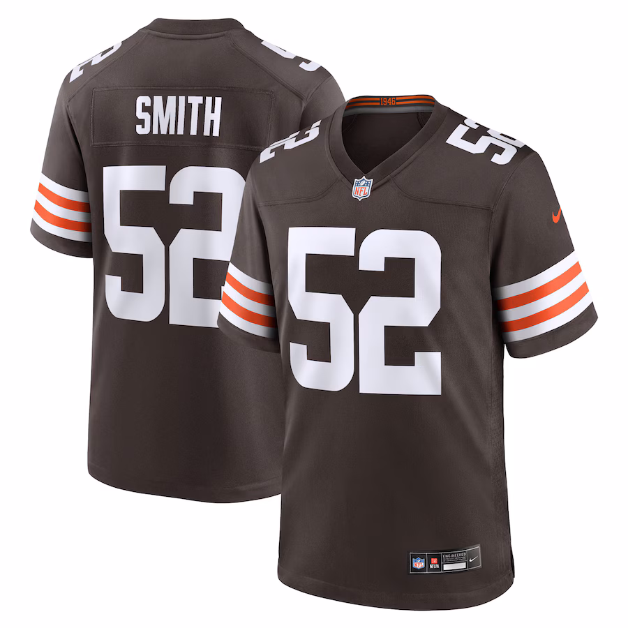 Men's Cleveland Browns Elerson Smith Nike Brown Team Game Jersey - ujerseystore