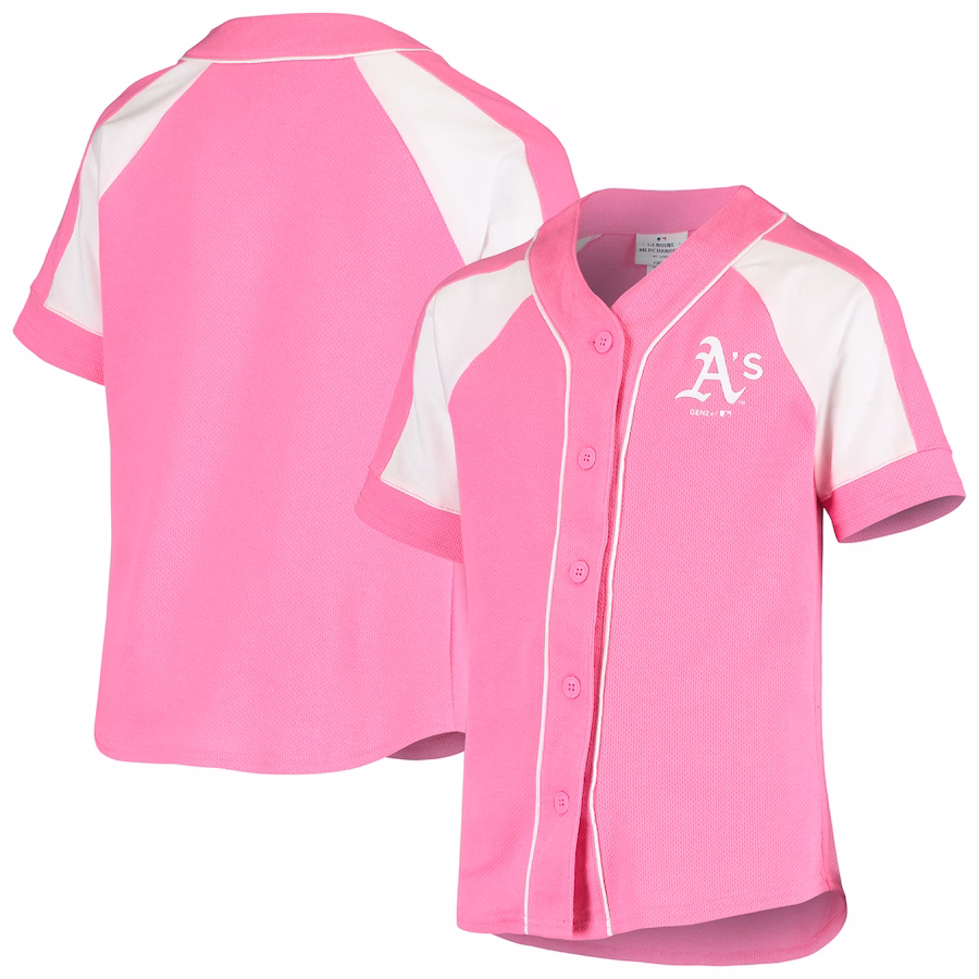 Youth Oakland Athletics Pink Team Spirit Fashion Jersey - ujerseystore