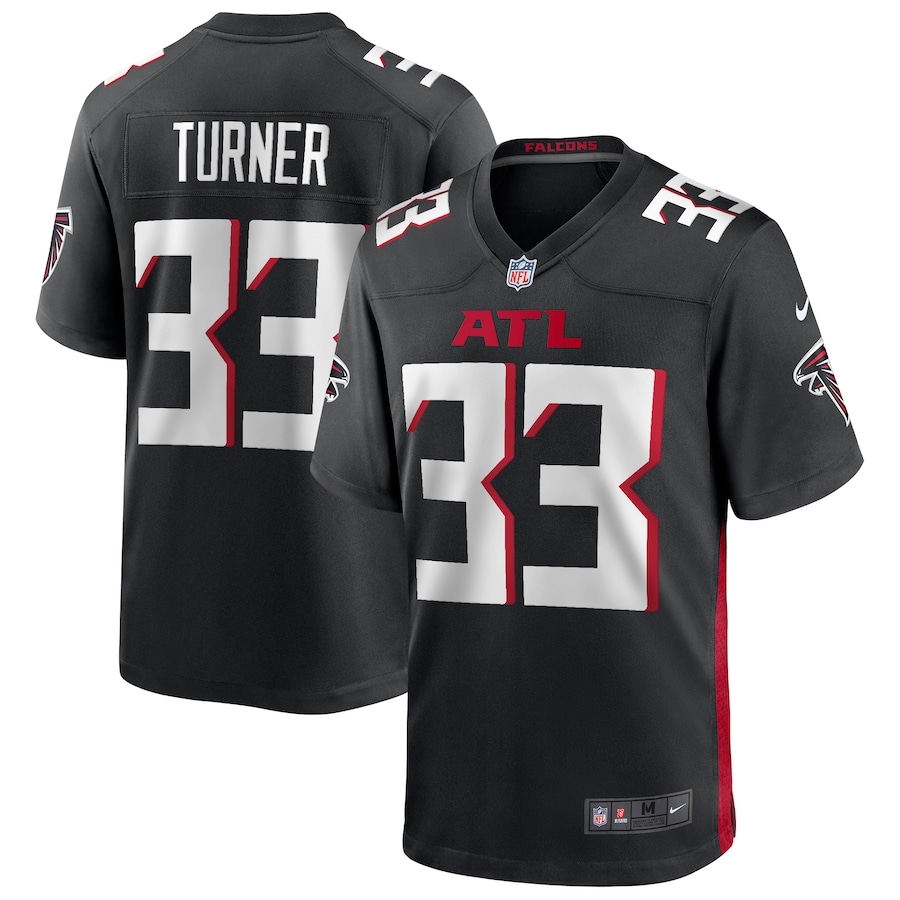 Men's Atlanta Falcons Michael Turner Nike Black Game Retired Player Jersey - ujerseystore