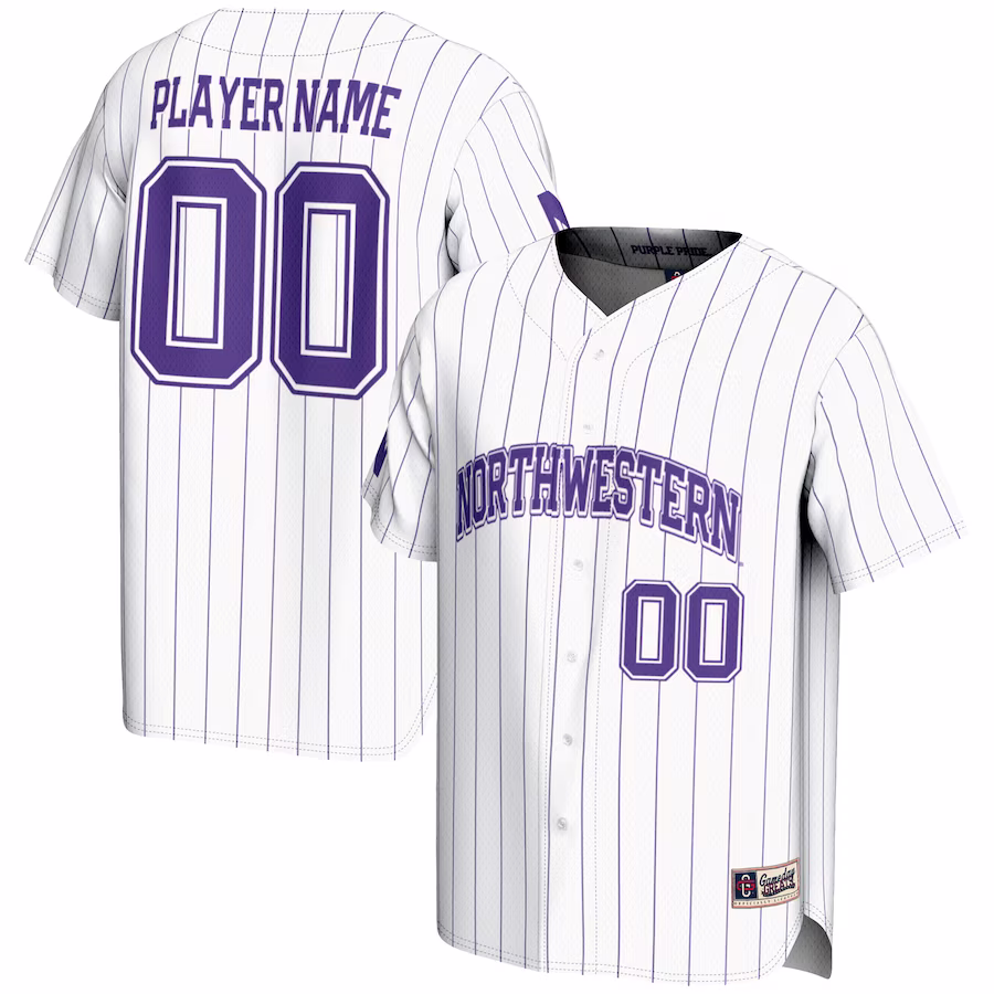 Northwestern Wildcats GameDay Greats Youth NIL Pick-A-Player Lightweight Baseball Jersey - White - ujerseystore