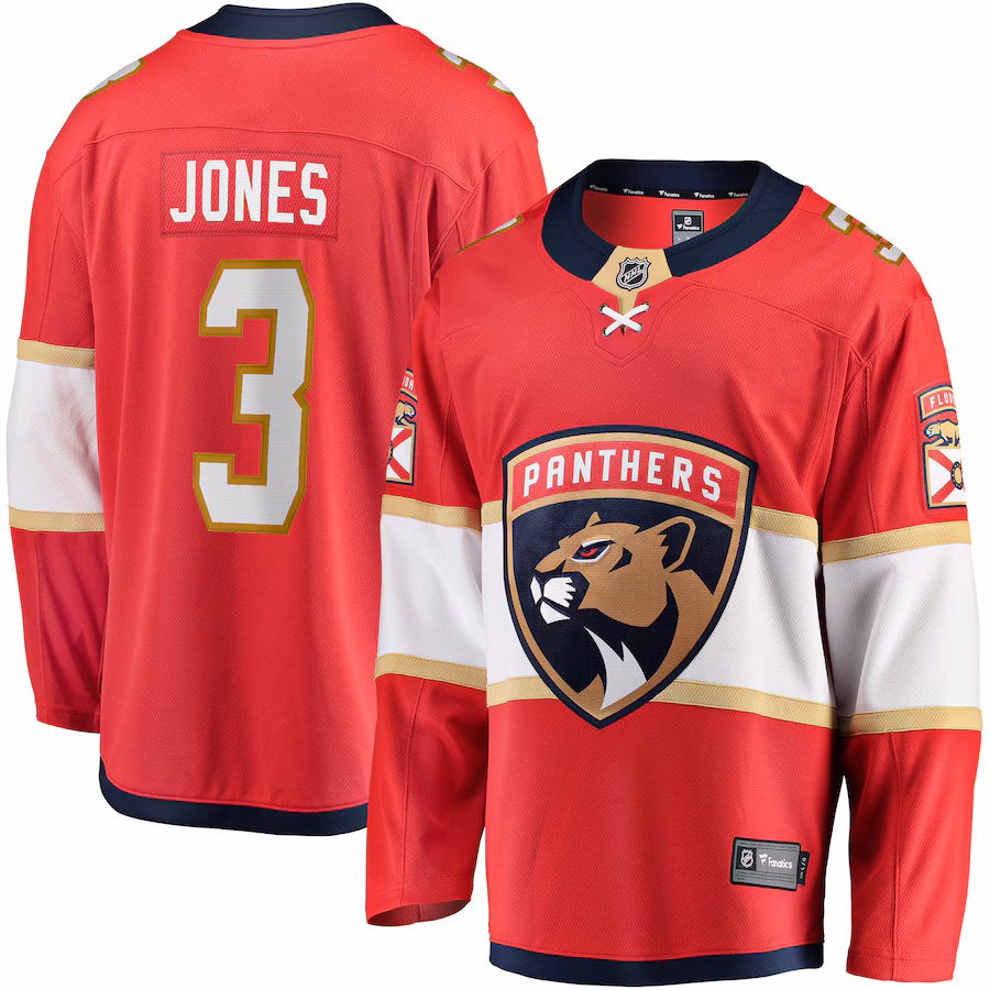 Men's Florida Panthers Seth Jones Fanatics Red Home Breakaway Jersey - ujerseystore