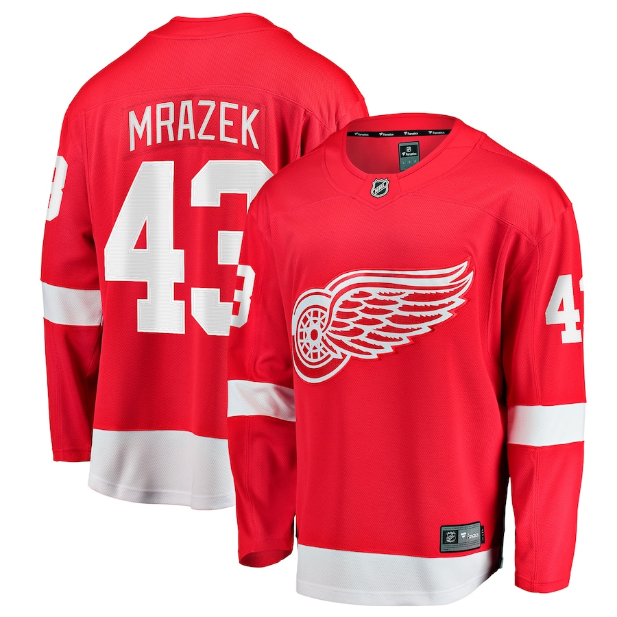 Men's Detroit Red Wings Petr Mrazek Fanatics Red Home Breakaway Jersey - ujerseystore