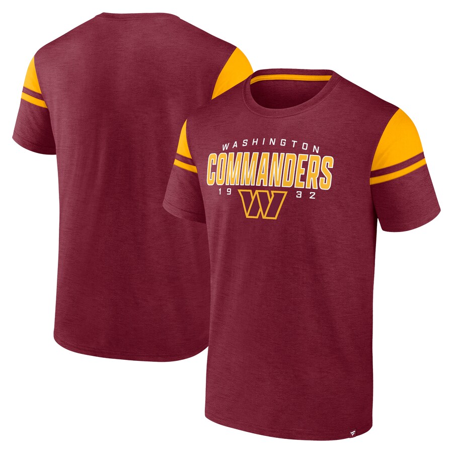 Men's Washington Commanders Fanatics Burgundy Old School Play Slub T-Shirt - ujerseystore