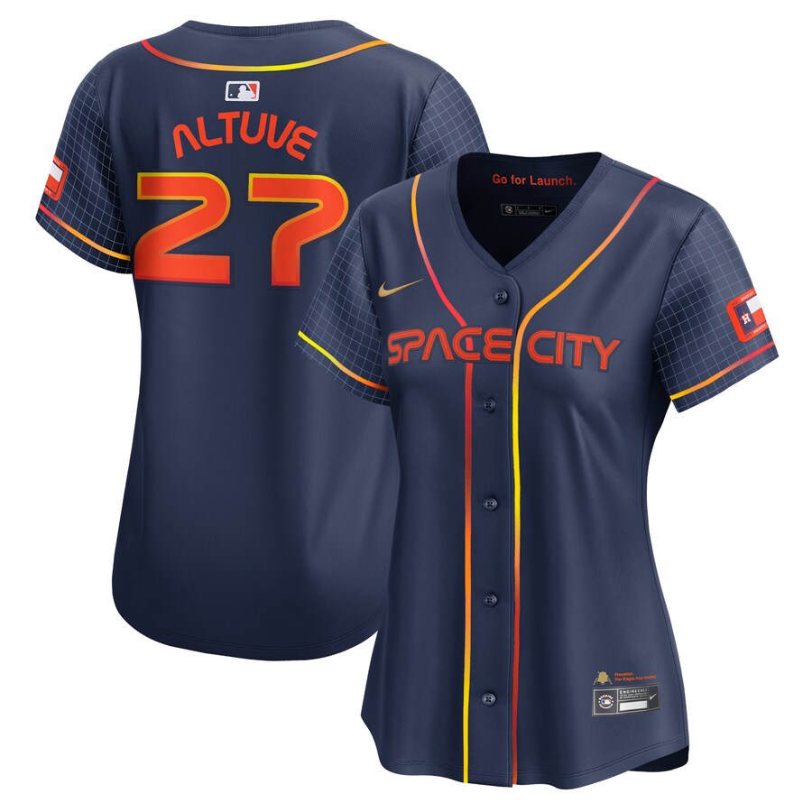 Women's Houston Astros Jose Altuve Nike Navy City Connect Limited Player Jersey - ujerseystore