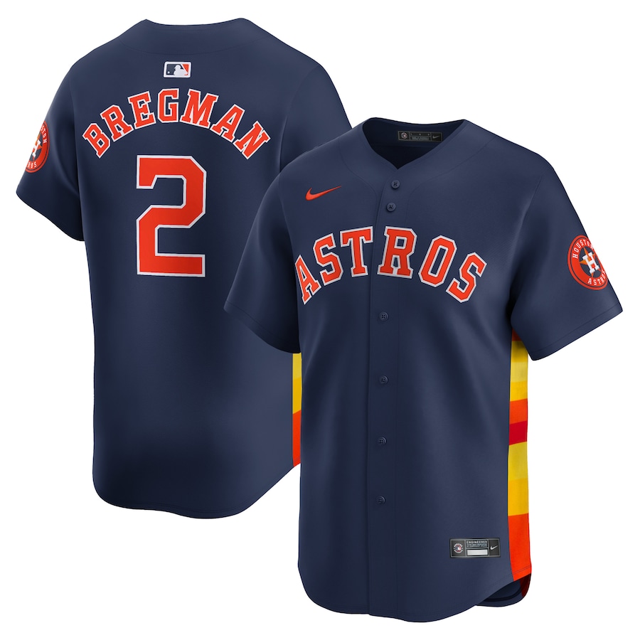 Men's Houston Astros Alex Bregman Nike Navy Alternate Limited Player Jersey - ujerseystore