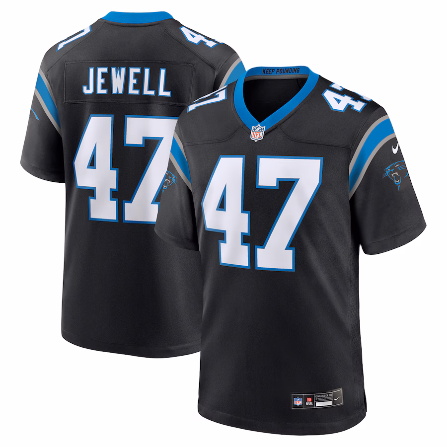Men's Carolina Panthers Josey Jewell Nike Black Game Jersey - ujerseystore