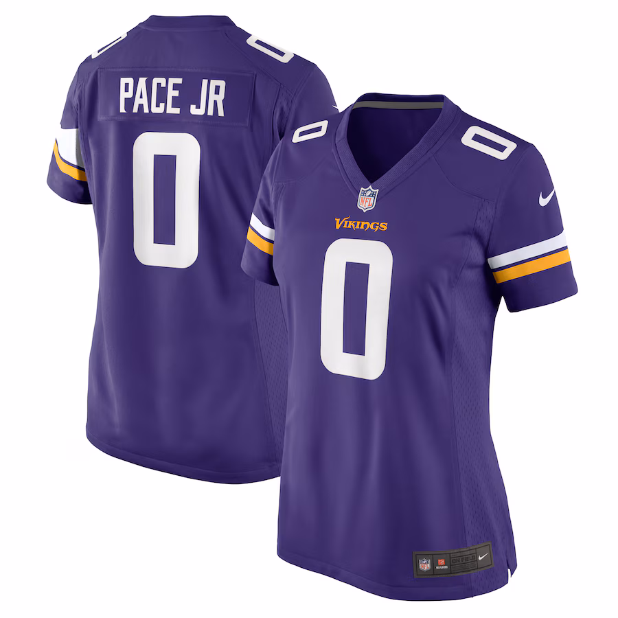 Women's Minnesota Vikings Ivan Pace Jr Nike Purple Game Jersey - ujerseystore