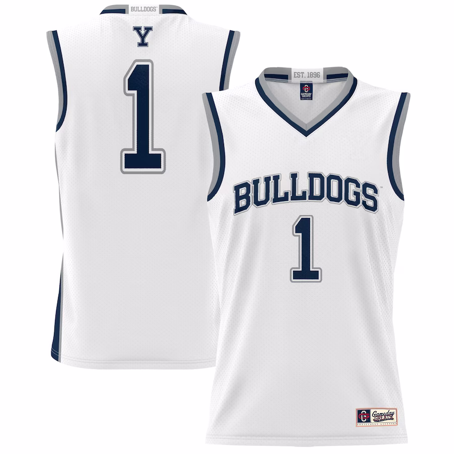 #1 Yale Bulldogs GameDay Greats Unisex Lightweight Basketball Jersey - White - ujerseystore