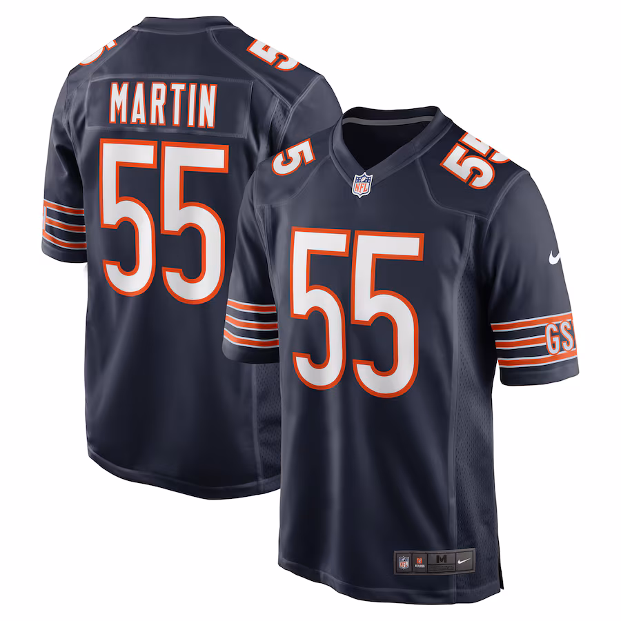 Men's Chicago Bears Jacob Martin Nike Navy Game Jersey - ujerseystore