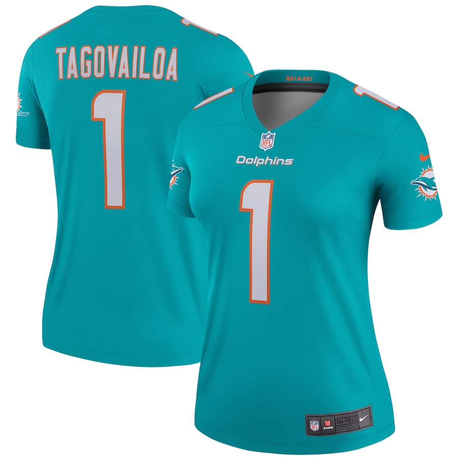 Women's Miami Dolphins Tua Tagovailoa Nike Aqua Legend Jersey - ujerseystore