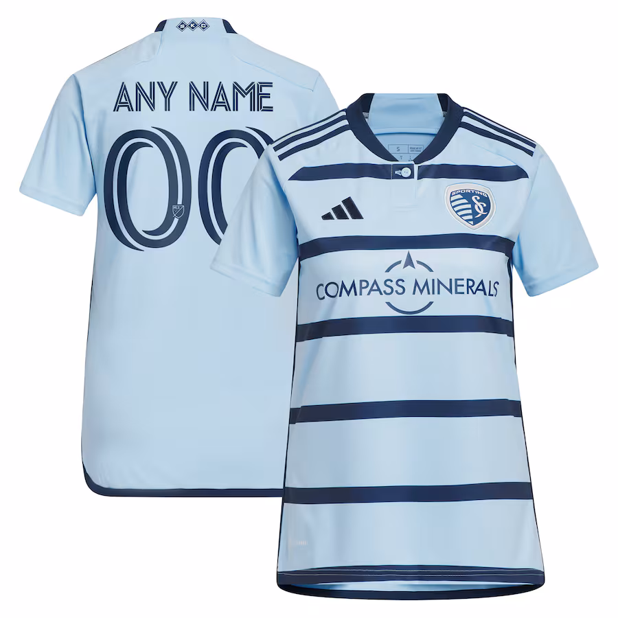 Women's Sporting Kansas City adidas Light Blue 2023 Hoops 4.0 Replica Custom Jersey - ujerseystore