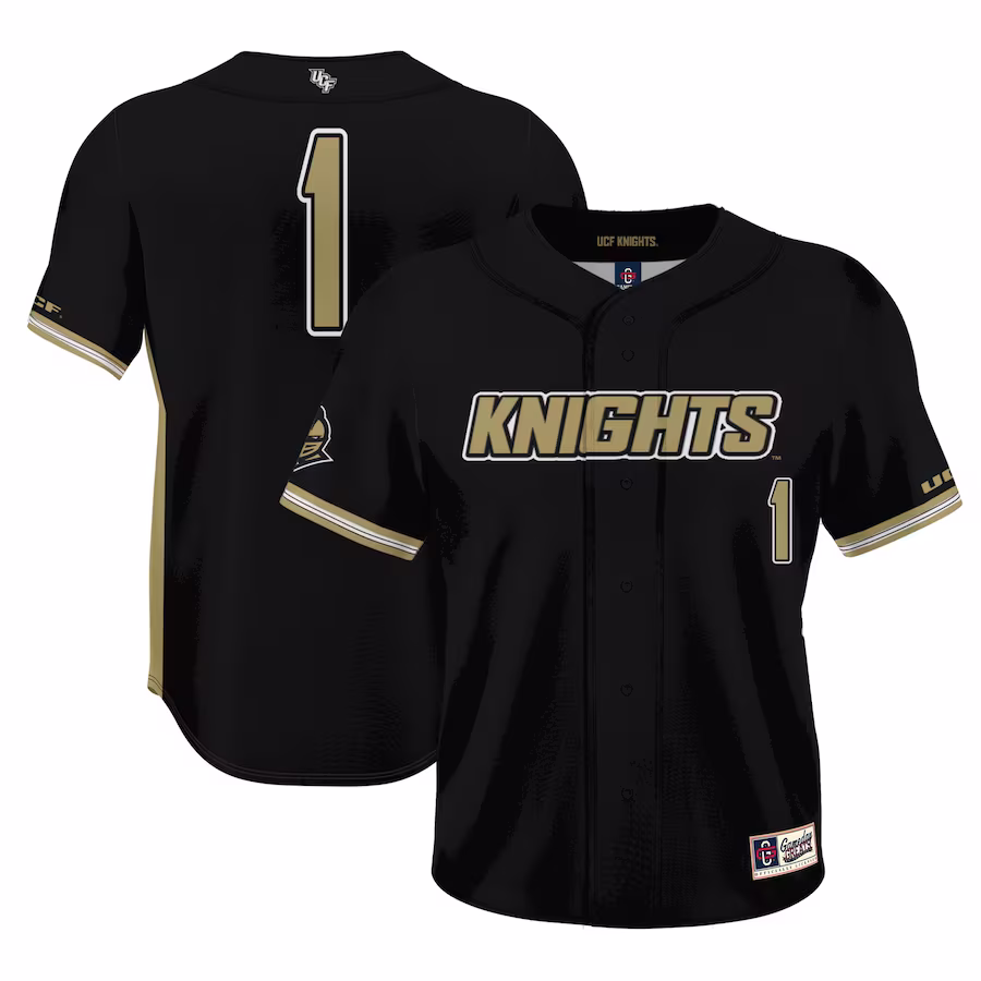 #1 UCF Knights GameDay Greats Youth Lightweight Baseball Jersey - Black - ujerseystore