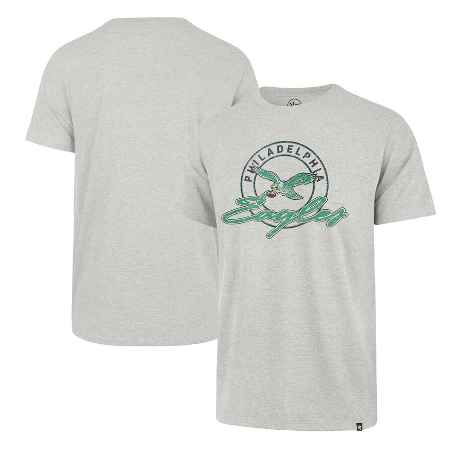 Men's Philadelphia Eagles '47 Gray Gridiron Classics Ringtone Franklin T-Shirt - ujerseystore