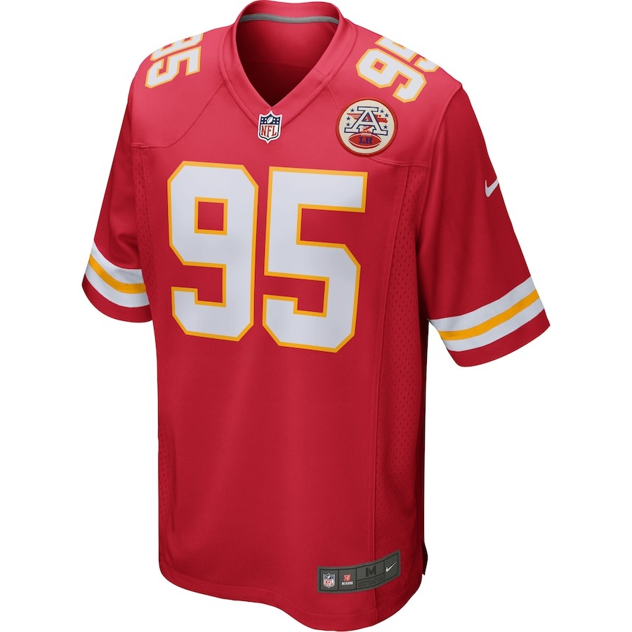 Men's Kansas City Chiefs Chris Jones Nike Red Game Jersey - ujerseystore