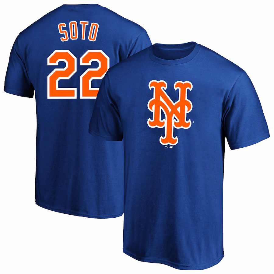 Men's New York Mets Juan Soto Profile Royal Big & Tall Name & Number T-Shirt - ujerseystore