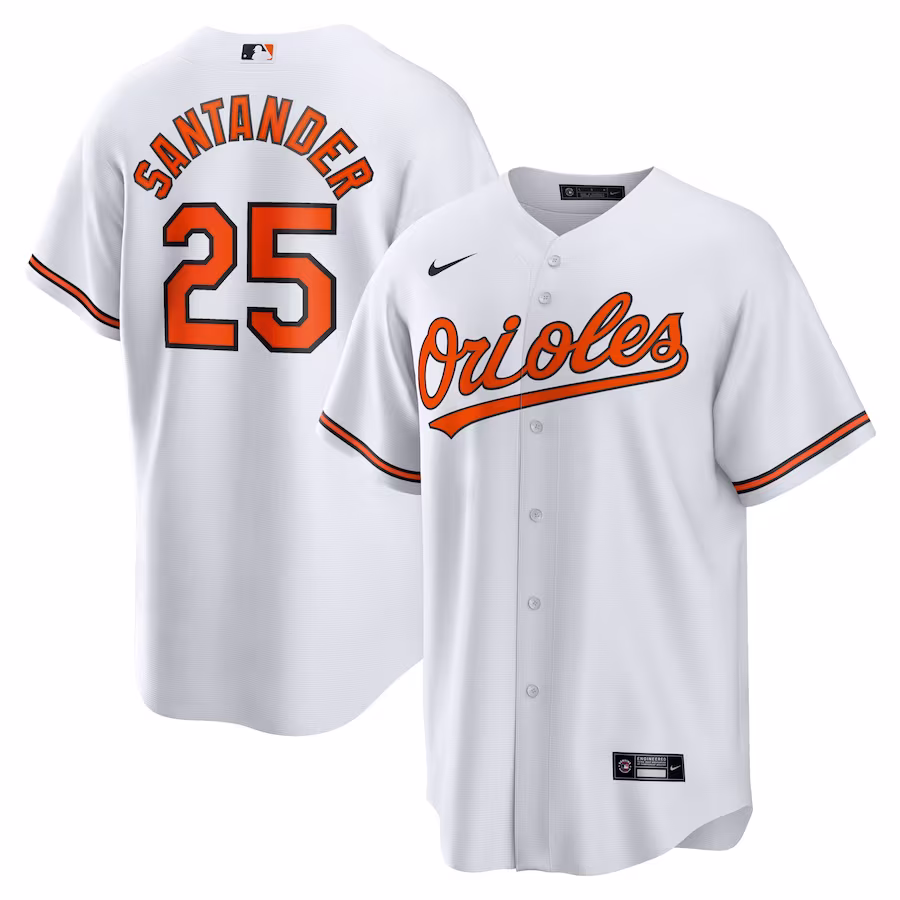 Men's Baltimore Orioles Anthony Santander Nike White Replica Player Jersey - ujerseystore
