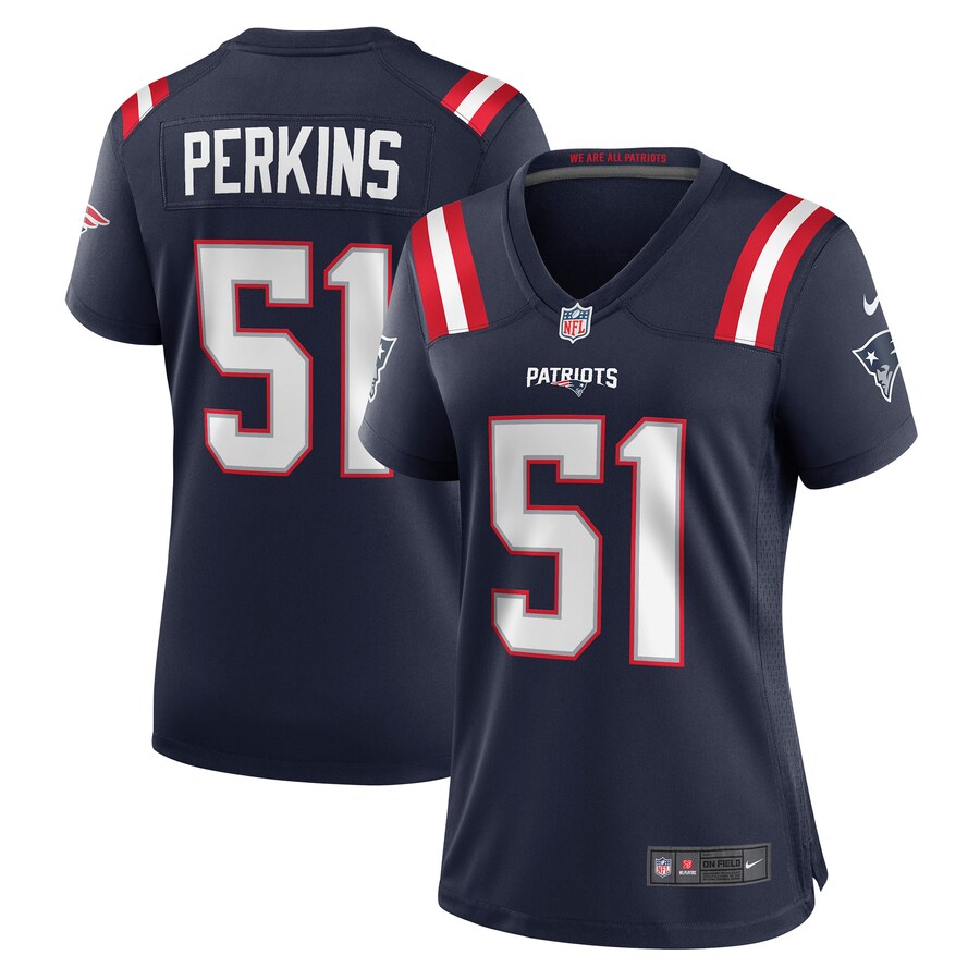 Women's New England Patriots Ronnie Perkins Nike Navy Game Jersey - ujerseystore