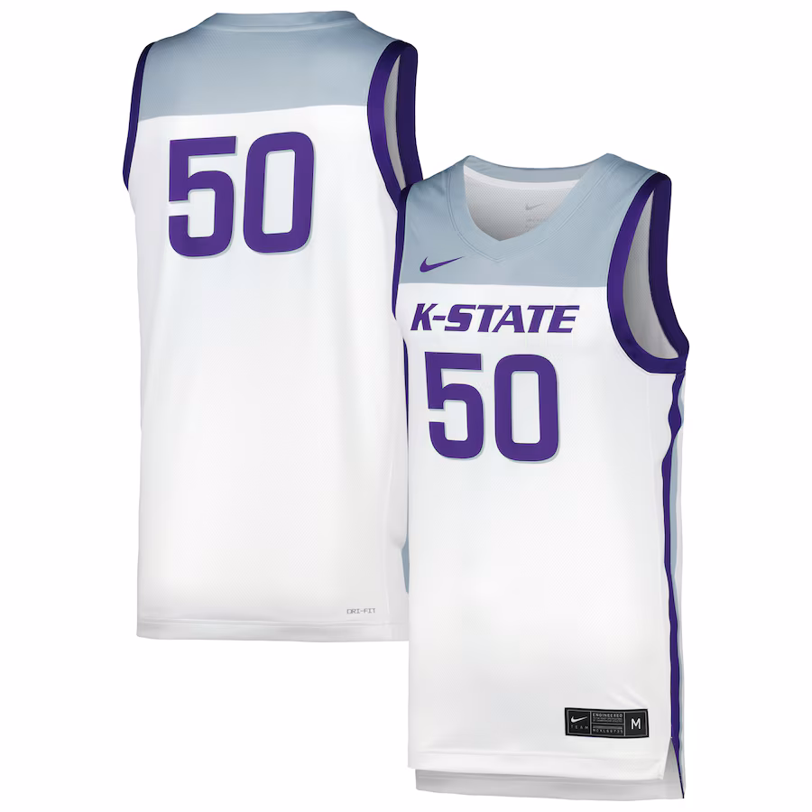 Unisex Nike White Kansas State Wildcats Replica Basketball Jersey - ujerseystore