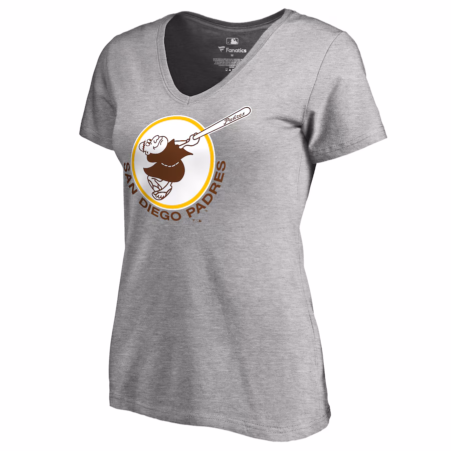 Women's San Diego Padres Ash Cooperstown Collection Forbes T-Shirt - ujerseystore