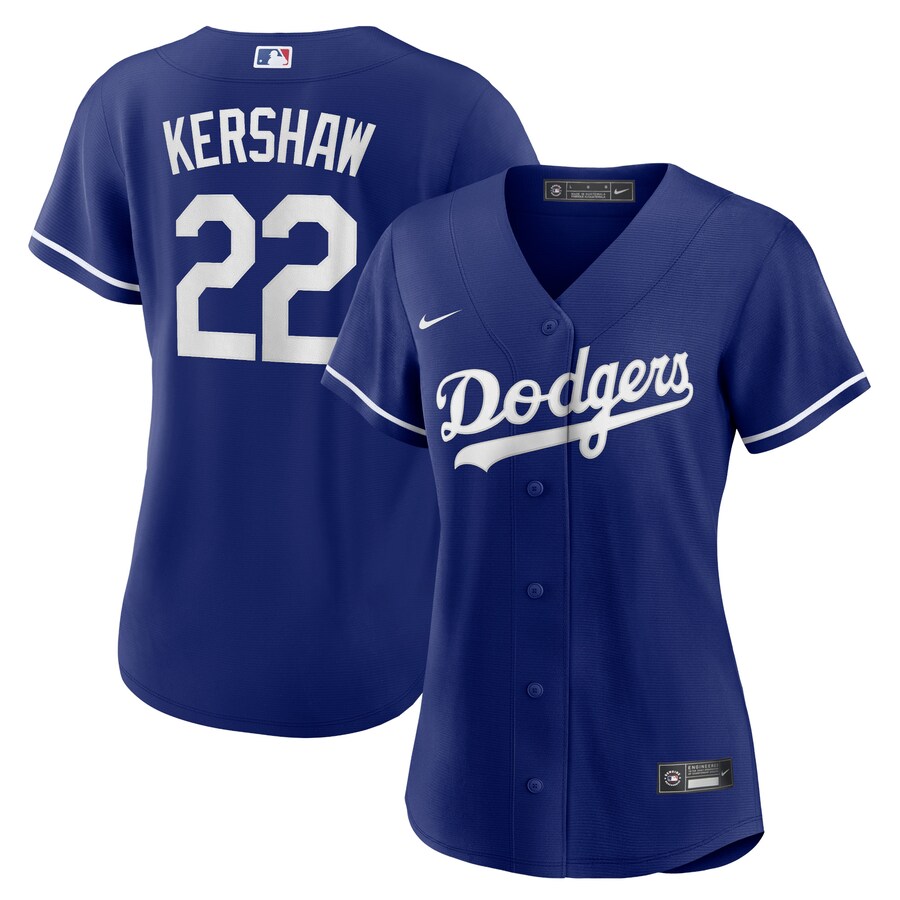 Women's Los Angeles Dodgers Clayton Kershaw Nike Royal Replica Player Jersey - ujerseystore