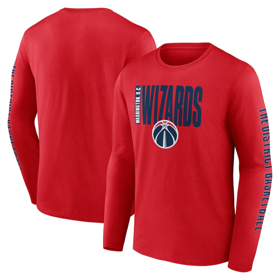 Men's Washington Wizards Red Vision Long Sleeve T-Shirt - ujerseystore
