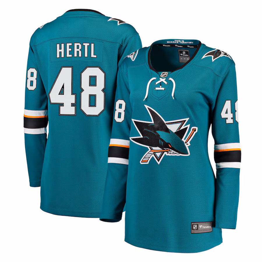 Women's San Jose Sharks Tomas Hertl Fanatics Teal Home Premier Breakaway Player Jersey - ujerseystore