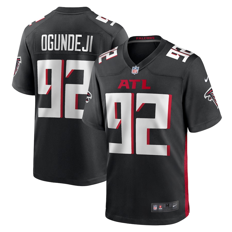 Men's Atlanta Falcons Adetokunbo Ogundeji Nike Black Game Jersey - ujerseystore
