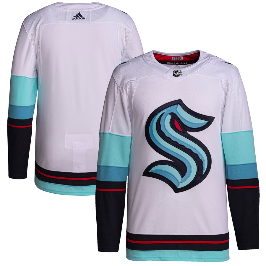 Men's Seattle Kraken adidas White Away Primegreen Authentic Jersey - ujerseystore