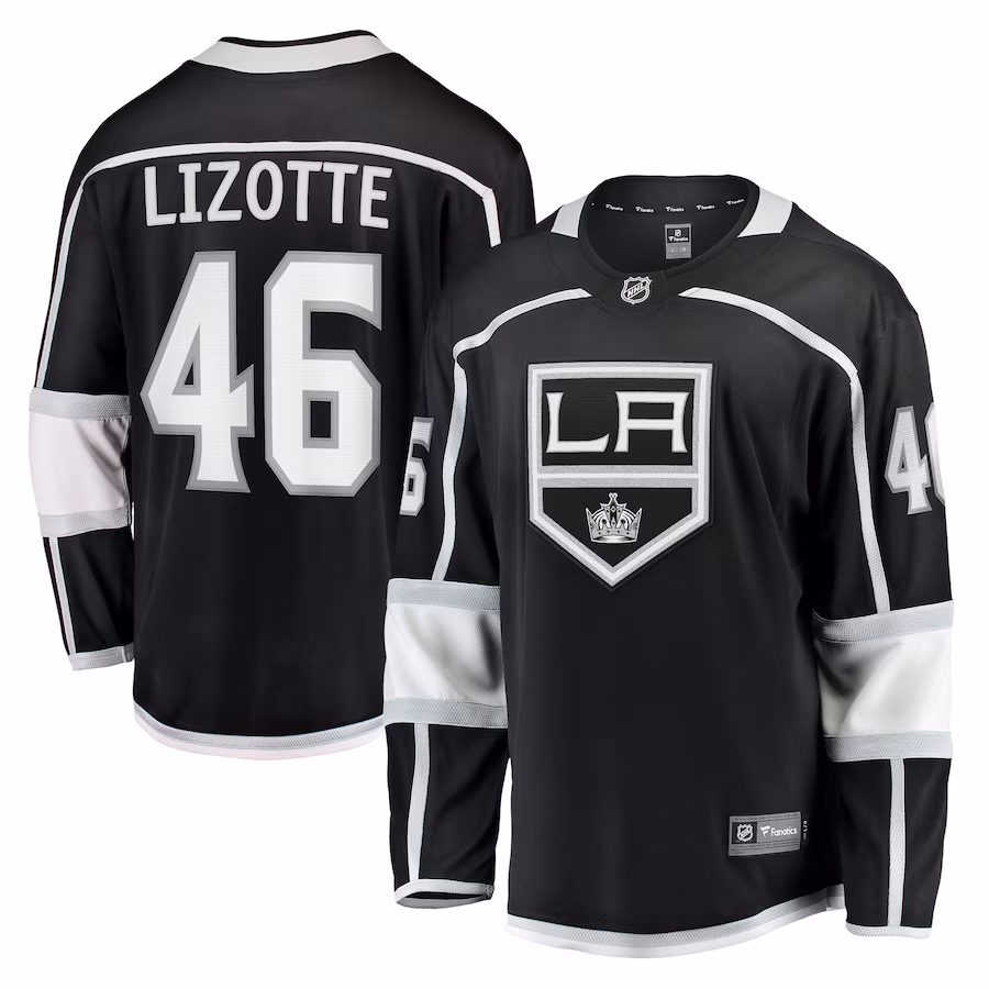 Men's Los Angeles Kings Blake Lizotte Fanatics Black Home Breakaway Player Jersey - ujerseystore