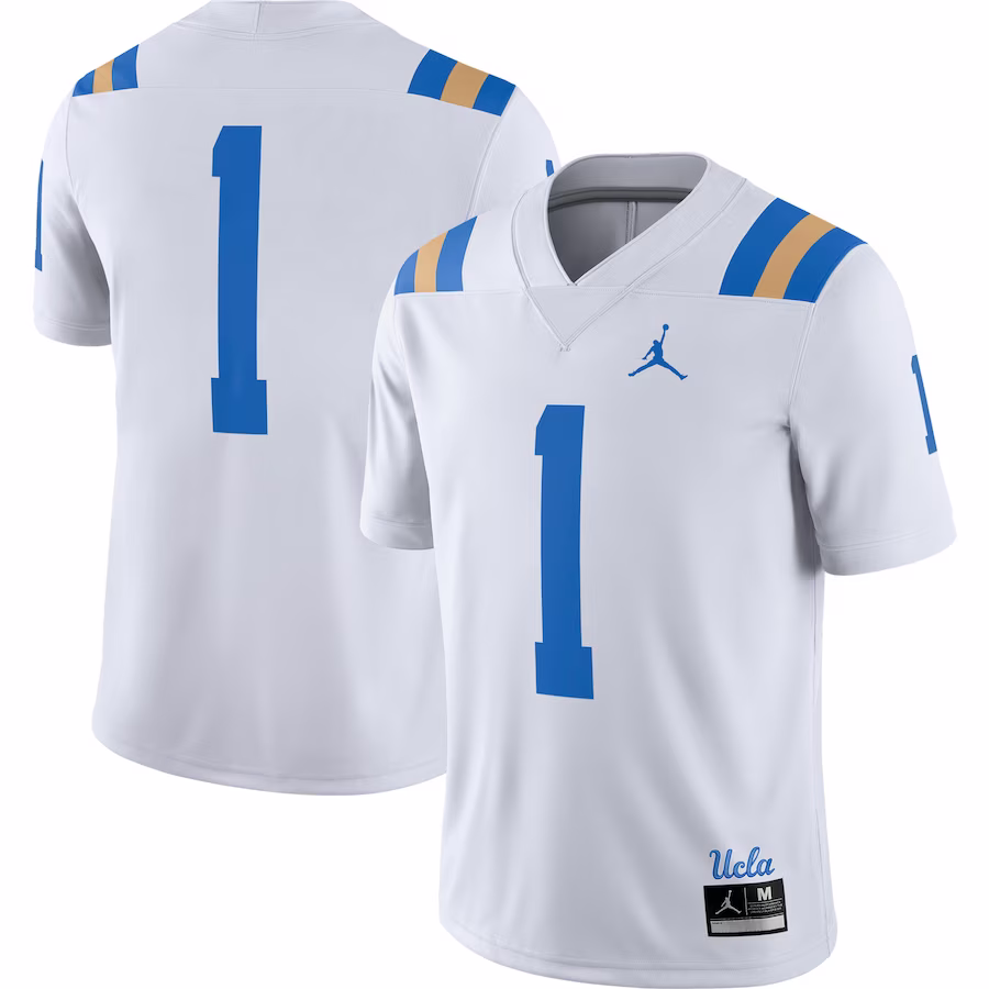 #1 UCLA Bruins Jordan Brand Game Jersey - White - ujerseystore