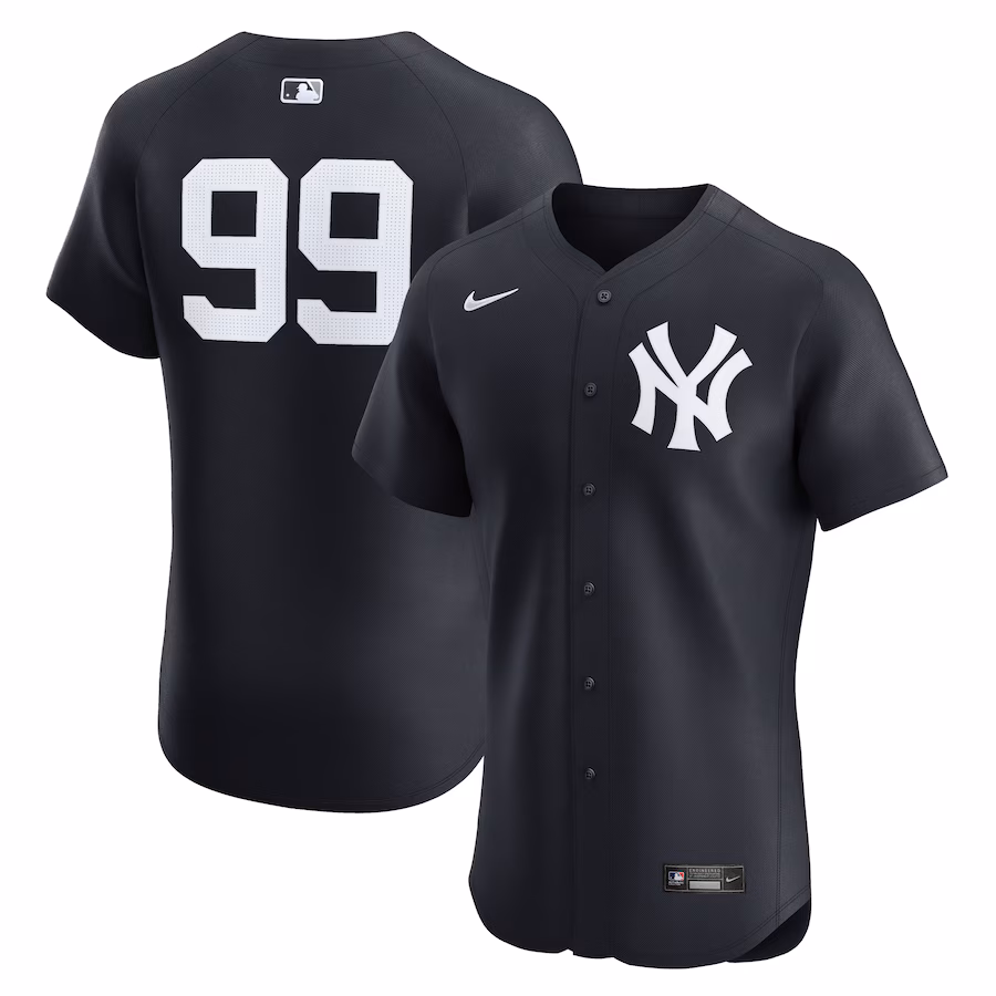 Men's New York Yankees Aaron Judge Nike Navy Alternate 2 Elite Player Jersey - ujerseystore