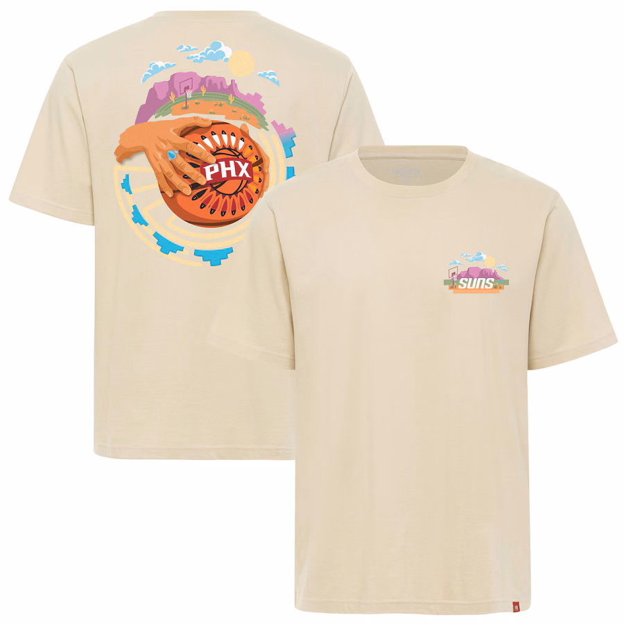 Unisex Phoenix Suns  Sportiqe Cream The Land Artist Series Duke Premium T-Shirt - ujerseystore