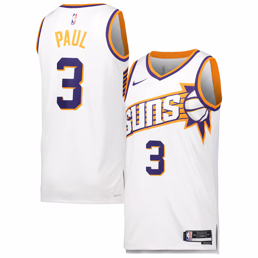 Unisex Phoenix Suns Chris Paul Nike White Swingman Jersey - Association Edition - ujerseystore