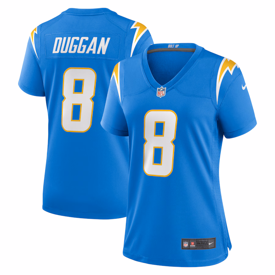 Women's Los Angeles Chargers Max Duggan Nike Powder Blue Team Game Jersey - ujerseystore