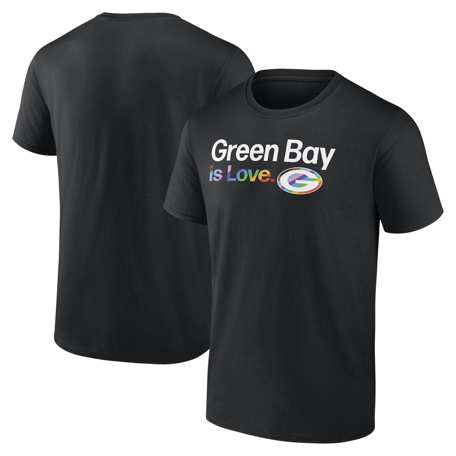 Men's Green Bay Packers Fanatics Black Pride T-Shirt - ujerseystore