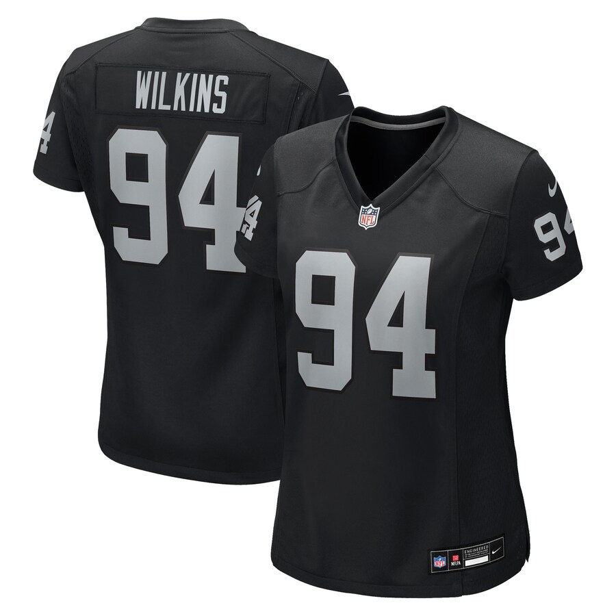 Women's Las Vegas Raiders Christian Wilkins Nike Black Team Game Jersey - ujerseystore