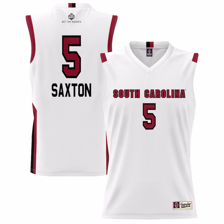 Youth GameDay Greats Victaria Saxton White South Carolina Gamecocks Lightweight Basketball Alumni Jersey - ujerseystore