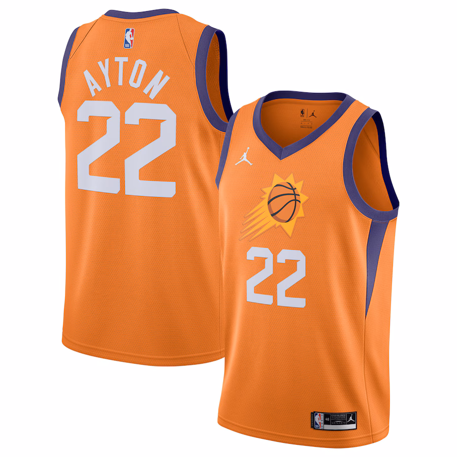 Men's Phoenix Suns Deandre Ayton Jordan Brand Orange 2020/21 Swingman Jersey - Statement Edition - ujerseystore