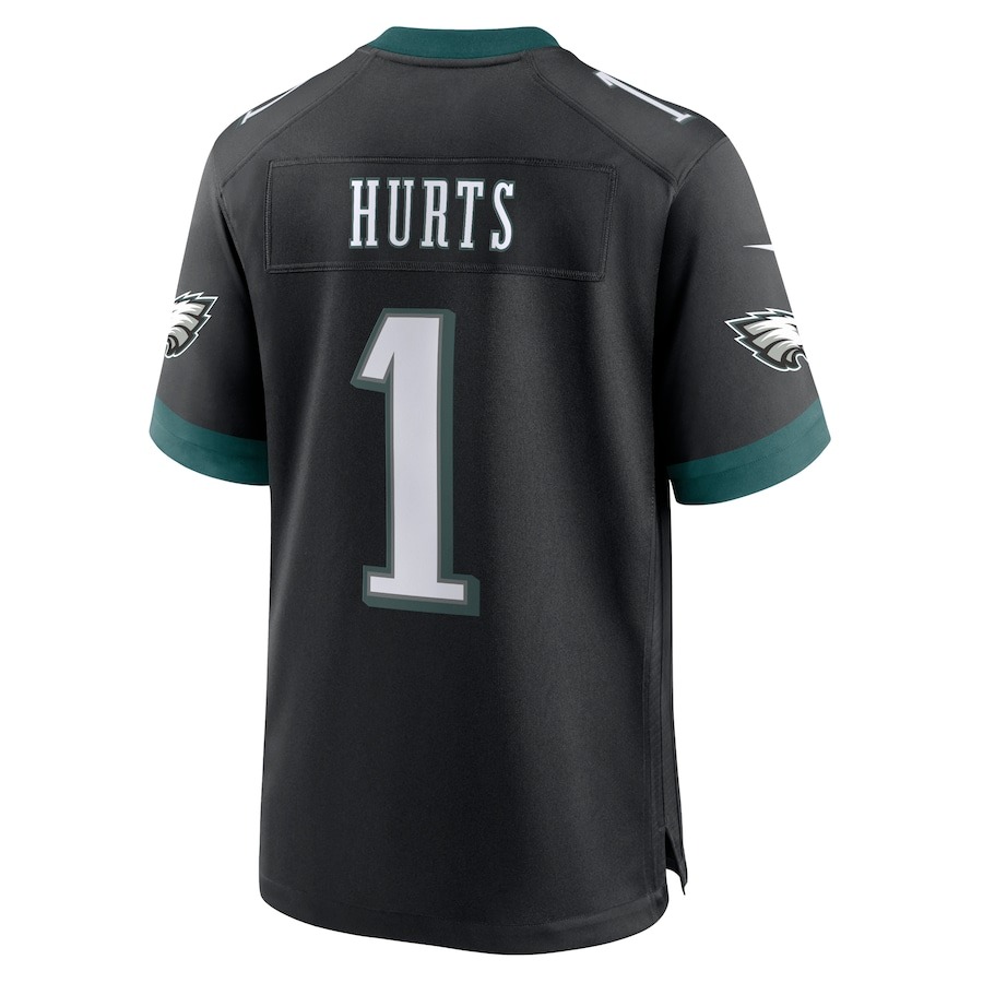 Men's Philadelphia Eagles Jalen Hurts Nike Black Alternate Game Jersey - ujerseystore